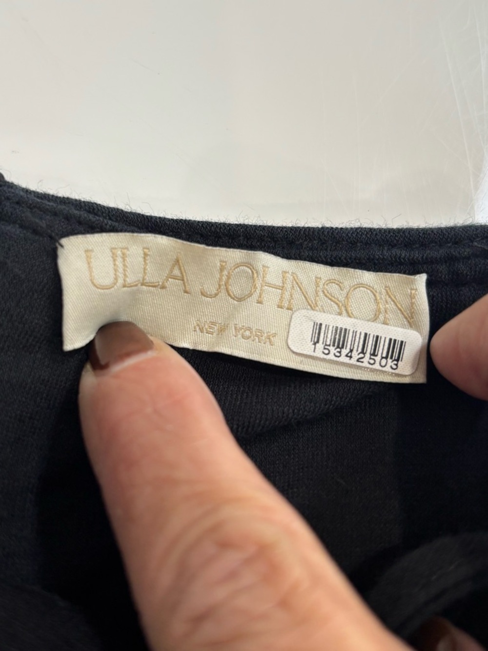 Ulla Johnson Black Midi Dress Tie Strap Empire Waist Flowy Size XS/S - Picture 3 of 9